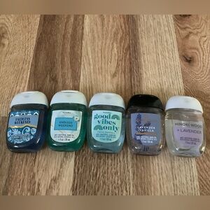 New, unused Bath & Body Works anti-bacterial hand gel 5-piece bundle